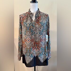 Fever Multicolor Paisley Top